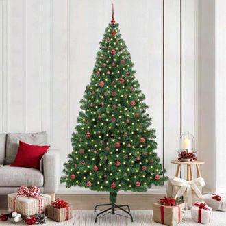 vidaXL &Aacute;rbol De Navidad Artificial Verde 240 Cm Pvc Y Acero Y Pl&aacute;stico