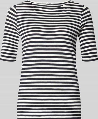 s.Oliver Red Label Relaxed Fit T-Shirt aus reiner Baumwolle in Marine, Gr&ouml;&szlig;e 34