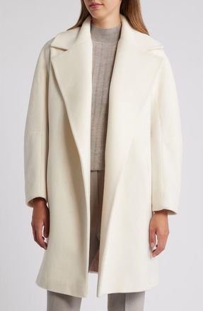 Fleurette Jade Open Front Wool Coat in Parchment at Nordstrom, Size 10