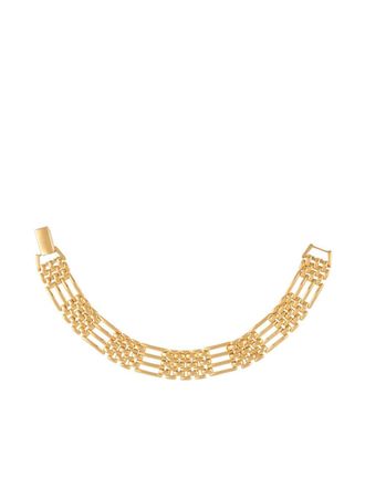 Susan Caplan Vintage 1980 Napier chain bracelet - women - 23K Gold Plated Metal - One Size