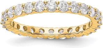 Diamond2Deal 14k Yellow Gold Lab Grown Diamond Eternity Wedding Band Ring 1.5Ct Clarity- VS Color- G-H