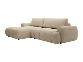 Vente-Unique Sof&aacute; rinconera izquierda de tela beige FRIDORA