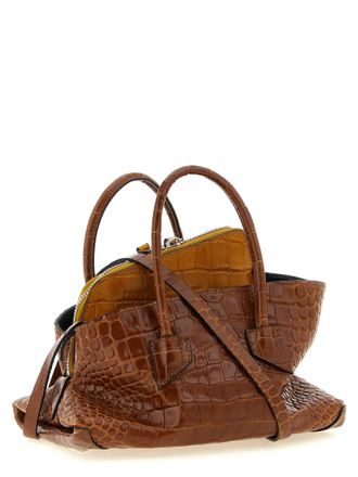 The Attico La Passeggiata Mini Top Handle Bag - Cognac