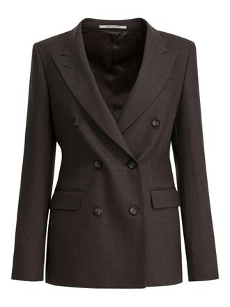 Tagliatore Lille blazer - women - Wool/Lycra - 44 - Brown