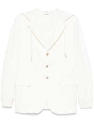 Eleventy hooded blazer - White