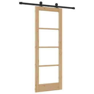 Berkfield Home Sliding Door with Hardware Set ORKDAL 73.5x198.5 cm in Beige
