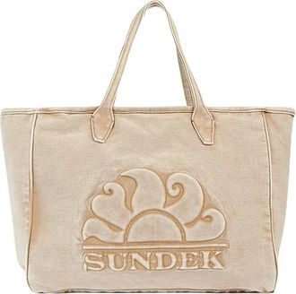Sundek Vintage Beige Canvas Tas - Dames - Shoppers - Bruin - ONE Size - Tassen