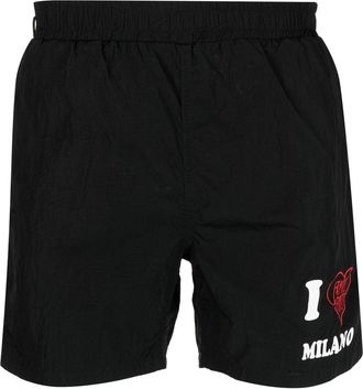 Family Fir$t Milano logo-print swim shorts - men - Polyester - S - Black