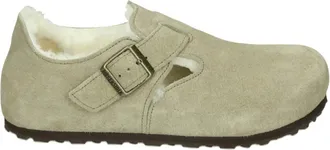 Birkenstock Schoenen, Heren, Grijs, 38 EU, Leer, London Shearling Su&egrave;de Leer Regular Fit