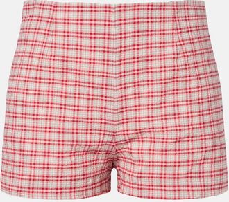 Faithfull The Brand Lila checked cotton shorts