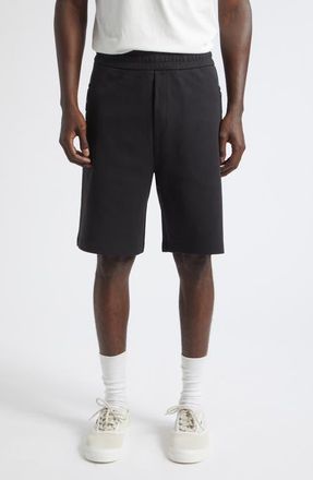 Moncler Cotton Blend interlock Shorts in Black at Nordstrom, Size X-Large