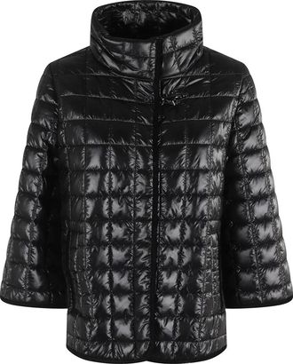 Fay Gewatteerde Zwarte Jas met Lange Mouwen - Dames - Winterjassen - Zwart - S - Jassen