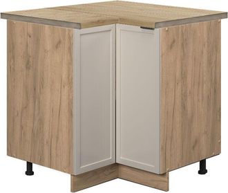 Vicco Muebles Bajos Rinconeros Fame-line, Grisbeige, 80.5 Cm, Et Roble