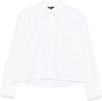 Maje Blouse met gevlochten afwerking - Wit