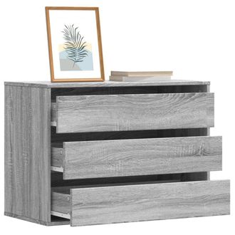 Berkfield Home Corner Chest of Drawers Grey Sonoma 80x41x58 cm Engineered Wood | Size: 80 x 41 x 58 cm