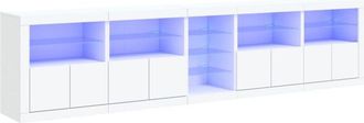 vidaXL Sideboard with led Lights White 283x37x67 cm Vidaxl