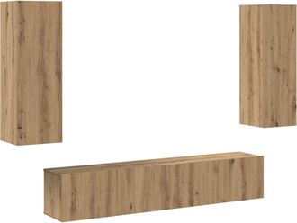vidaXL Vidaxl - 4 Piece tv Cabinet Set Artisan Oak Engineered Wood