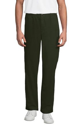 Lands End Linen Cotton E-Waist Pant in Loden Green at Nordstrom, Size Xx-Large X 29