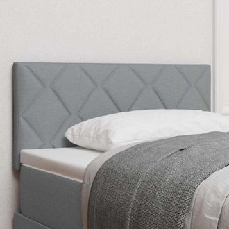 vidaXL Cabecero De Tela Geometric Con Cabecera Gris Claro 90 Cm Tela Vidaxl