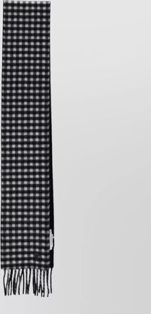 Ami checked wool scarf