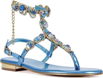Azalea Wang Marinella Sandal in Blue at Nordstrom, Size 8