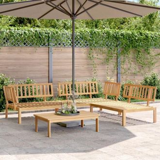 vidaXL Set De Sof&aacute;s De Palets De Jard&iacute;n 4 Pzas Madera Maciza De Acacia Vidaxl