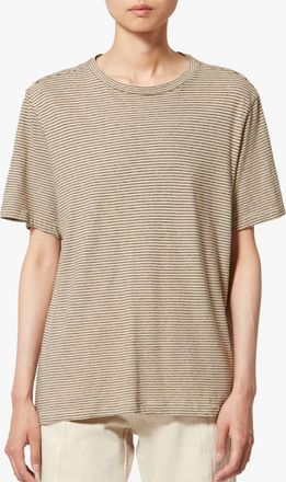 Isabel Marant Zewel Top In Black/beige Striped
