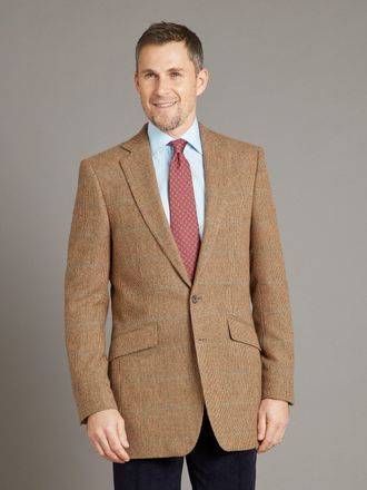 Oliver Brown Eaton Jacket - Brown/Teal Overcheck