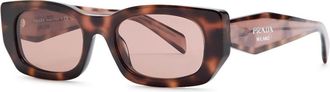 Prada Rectangle-frame Sunglasses - Brown - One Size