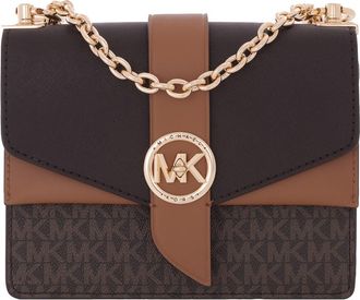 Michael Kors Ladies Greenwich Small Presbyopia Crossbody Bag - Brown/Acorn
