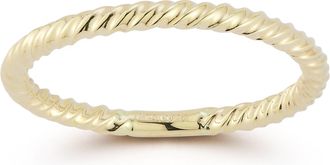 Ember Fine Jewelry 14K Gold Thin Twist Band Ring