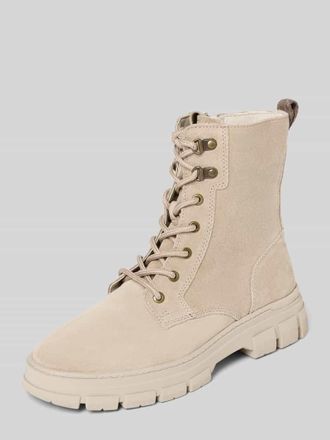 Marc O'Polo Schn&uuml;rstiefel mit Rei&szlig;verschluss Modell JOSY in Taupe, Gr&ouml;&szlig;e 40