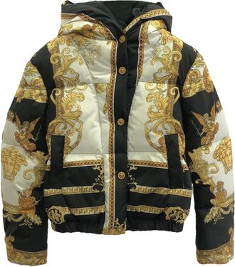 Versace Piumino con stampa barocca anni 2010 - Nero