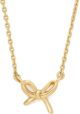 Kate Spade New York mini bow pendant necklace in Gold at Nordstrom