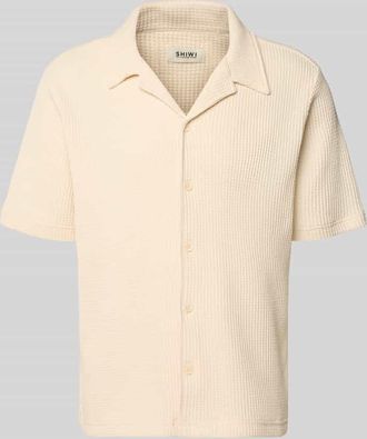 Shiwi Regular Fit Freizeithemd mit Strukturmuster Modell Dean in Sand, Gr&ouml;&szlig;e XXL
