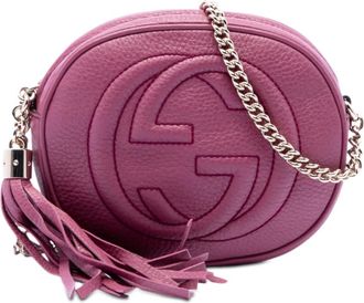 Gucci Pre-owned Gucci Mini Pebbled Calfskin Soho Chain Crossbody Ladies UQRW3EBLCIBX6CTY