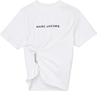 Marc Jacobs Pop J Marc Logo Drape Boxy Tee - Dames - T-shirts - Wit - XS - Katoen - Tops