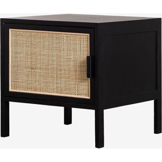 Sklum Mesita De Noche En Rat&aacute;n Y Madera Reyna Sklum