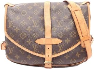 Louis Vuitton Pre-owned Cross Body Bags, female, Brown, Size: ONE SIZE Pre-owned Saumur 30 Shoulder Bag