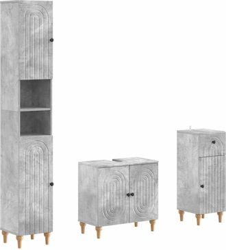 vidaXL Juego De Armarios De Ba&ntilde;o De 3 Piezas Alkmaar Vidaxl