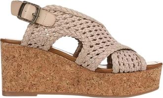 Blowfish Andrea Wedge Sandal - Dames - Sleehakken - Beige - 39 EU - Schoenen
