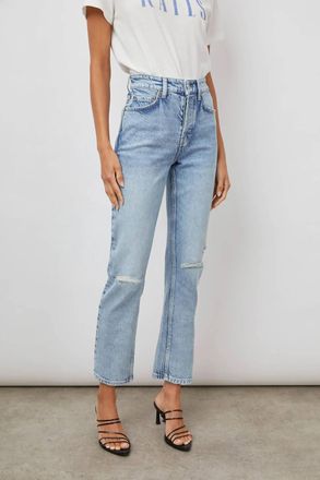 Rails Culver Slim Straight Jeans In Snowbird Distressed