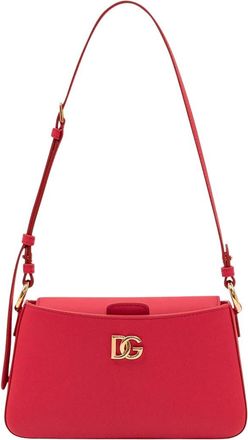Dolce & Gabbana Red Logo Small Shoulder Bag