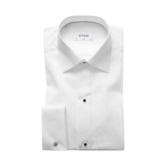 Eton Verfijnd Katoenen Formeel Overhemd - Heren - Zakelijke Overhemden - Wit - 4XL - Katoen - Overhemden