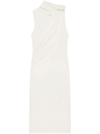 Courr&egrave;ges Asymmetrical Ecru Dress