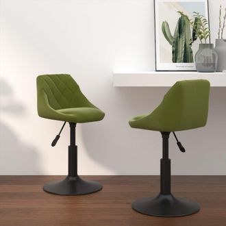 vidaXL Vidaxl - Sillas De Comedor Giratorias 2 Unidades Terciopelo Verde Claro