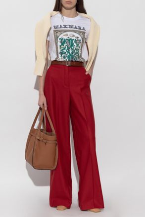 Max Mara Rito Trousers, Womens, Red