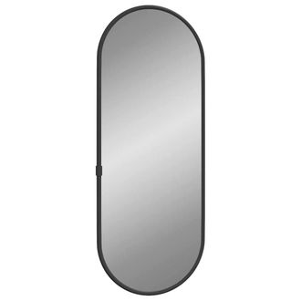 Berkfield Home Wall Mirror Black 40x15 cm Oval