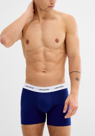 Lacoste Mens 6 blue stretch boxer briefs Cotton 3-pack