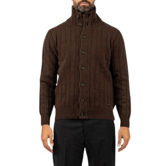 Brooksfield Cardigan - - Knitwear - Uomo - Marrone - S